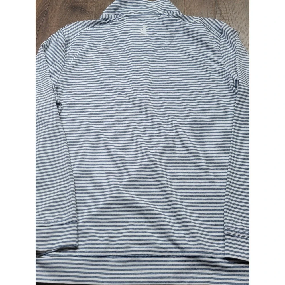 Johnnie-O Boys Prep-Formance Quarter Zip Pullover Blue Striped Size 8 JBK01690